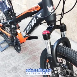 دوچرخه 20 المپیا مدل RED BULL.DISK | ردبول دیسکی مشکی نارنجی