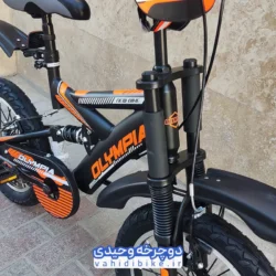 دوچرخه 16 المپیا کمکدار مدل NEW BIKE | نیو بایک مشکی نارنجی